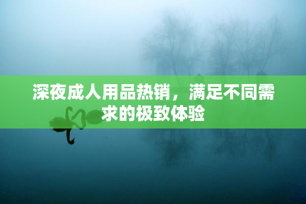 深夜成人用品热销，满足不同需求的极致体验