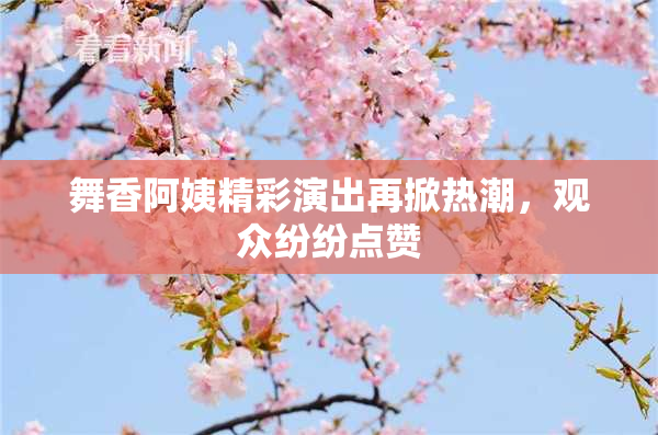 舞香阿姨精彩演出再掀热潮，观众纷纷点赞