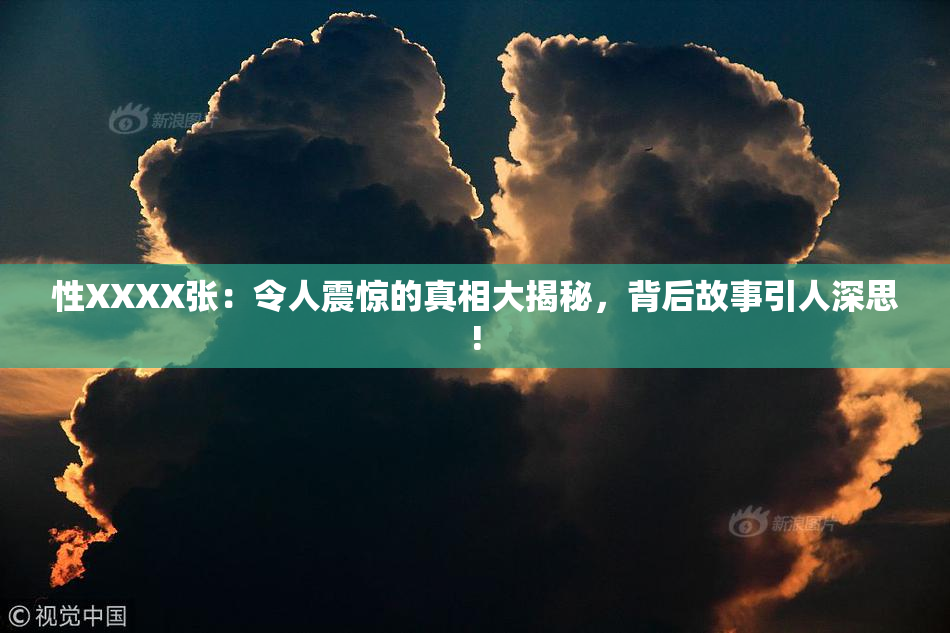 性XXXX张：令人震惊的真相大揭秘，背后故事引人深思!