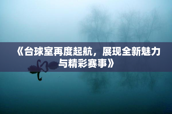 《台球室再度起航，展现全新魅力与精彩赛事》