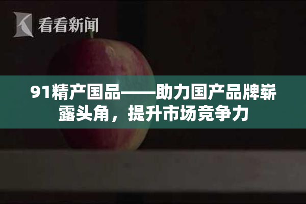 91精产国品——助力国产品牌崭露头角，提升市场竞争力