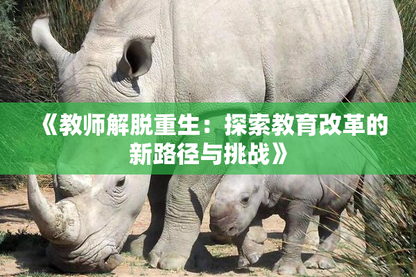 《教师解脱重生：探索教育改革的新路径与挑战》
