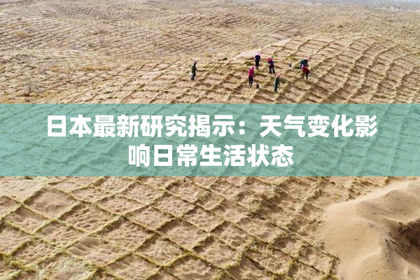 日本最新研究揭示：天气变化影响日常生活状态