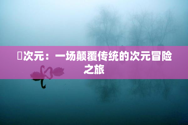 囧次元：一场颠覆传统的次元冒险之旅