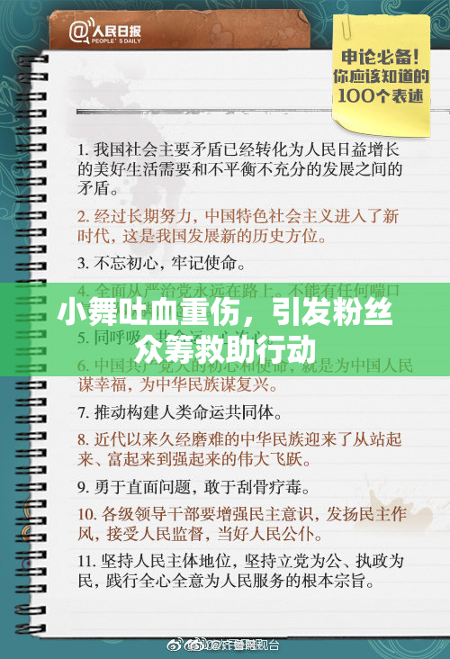 小舞吐血重伤，引发粉丝众筹救助行动