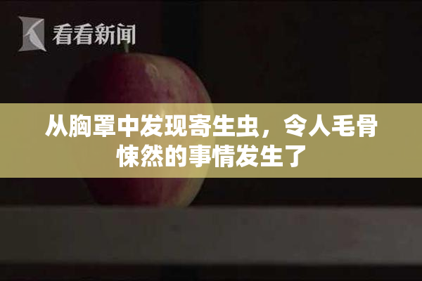 从胸罩中发现寄生虫，令人毛骨悚然的事情发生了