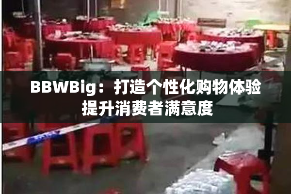 BBWBig：打造个性化购物体验 提升消费者满意度