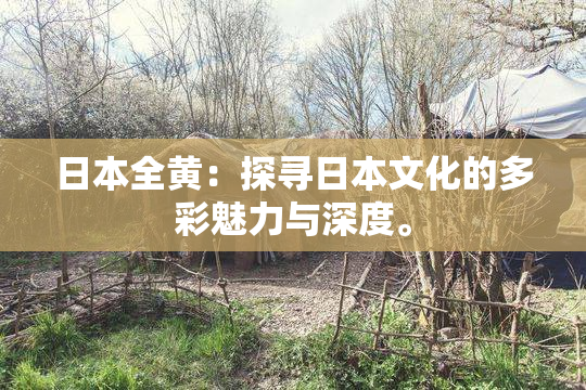 日本全黄：探寻日本文化的多彩魅力与深度。