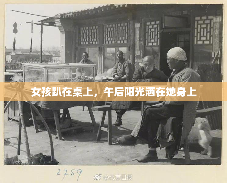 女孩趴在桌上，午后阳光洒在她身上