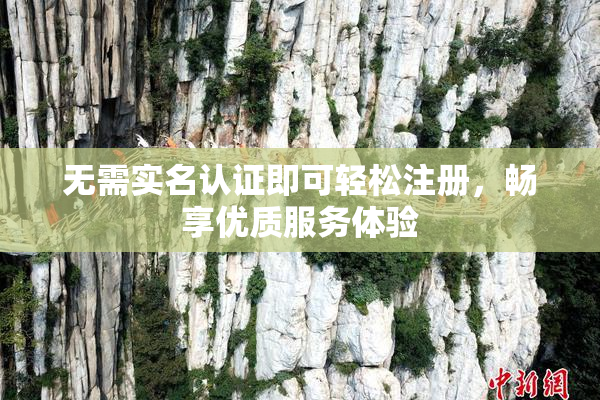 无需实名认证即可轻松注册，畅享优质服务体验