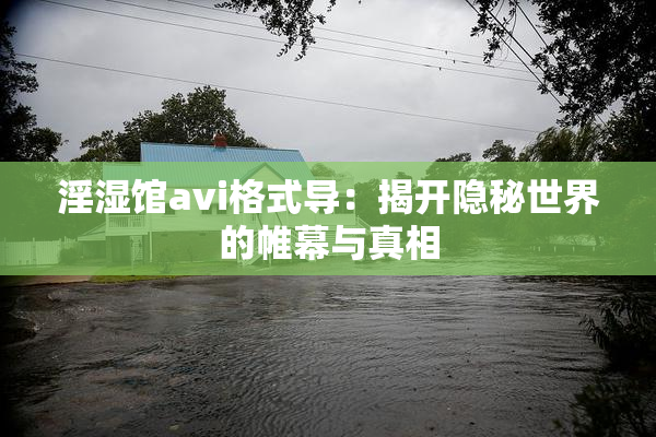 淫湿馆avi格式导：揭开隐秘世界的帷幕与真相