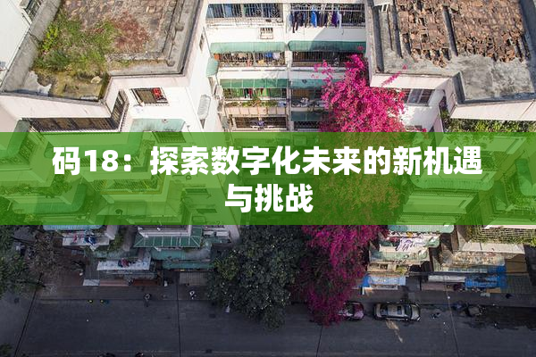 码18：探索数字化未来的新机遇与挑战