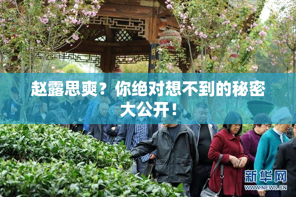 赵露思爽？你绝对想不到的秘密大公开！