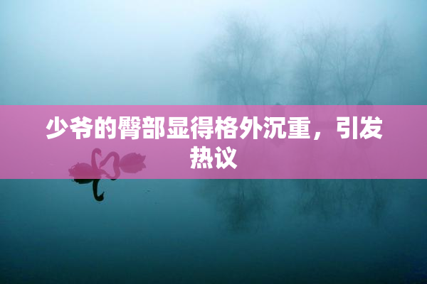 少爷的臀部显得格外沉重，引发热议