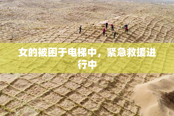 女的被困于电梯中，紧急救援进行中