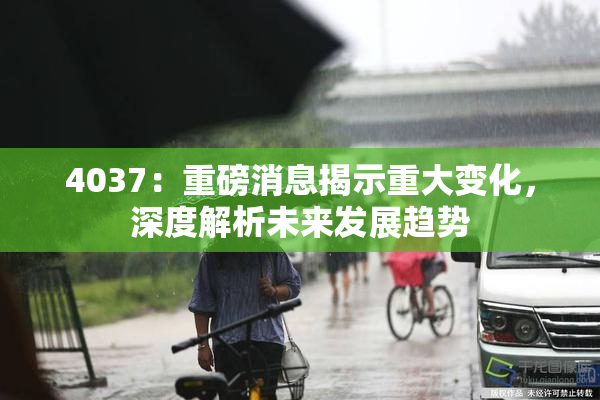 4037：重磅消息揭示重大变化，深度解析未来发展趋势