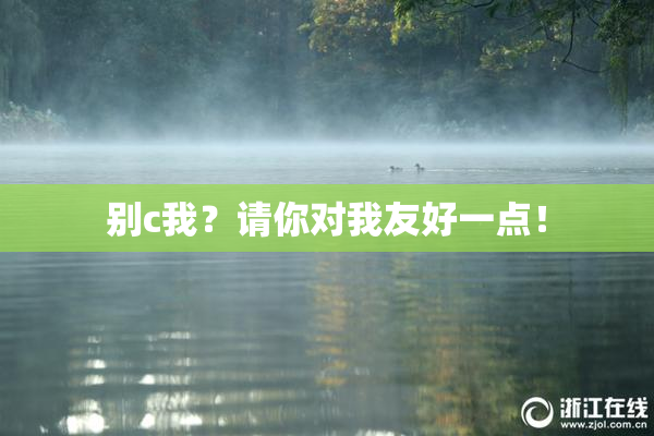 别c我？请你对我友好一点！