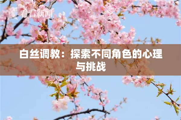白丝调教：探索不同角色的心理与挑战