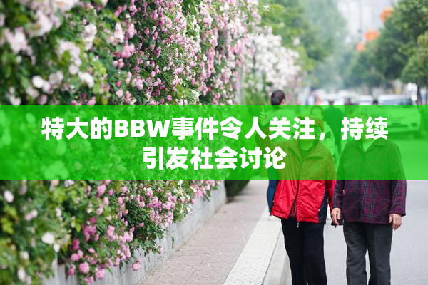 特大的BBW事件令人关注，持续引发社会讨论