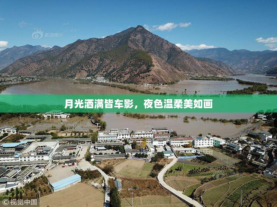 月光洒满皆车影，夜色温柔美如画