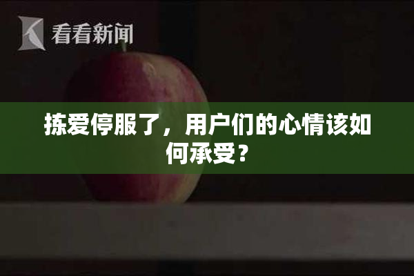 拣爱停服了，用户们的心情该如何承受？