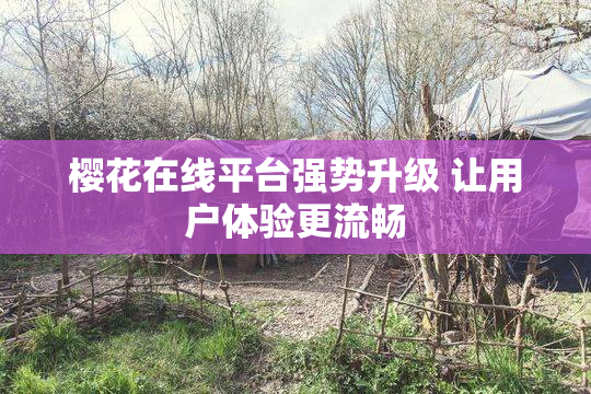 樱花在线平台强势升级 让用户体验更流畅