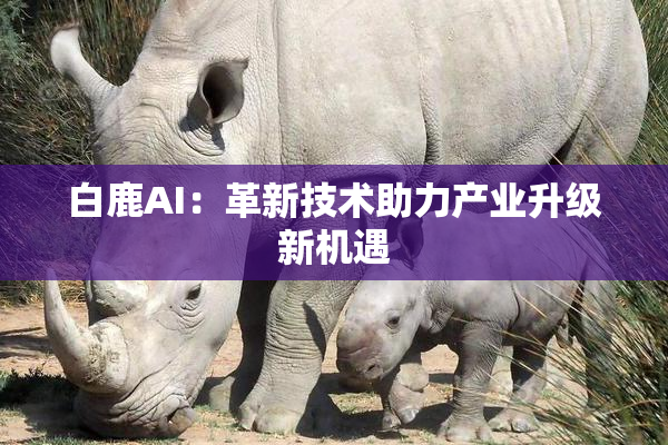 白鹿AI：革新技术助力产业升级新机遇