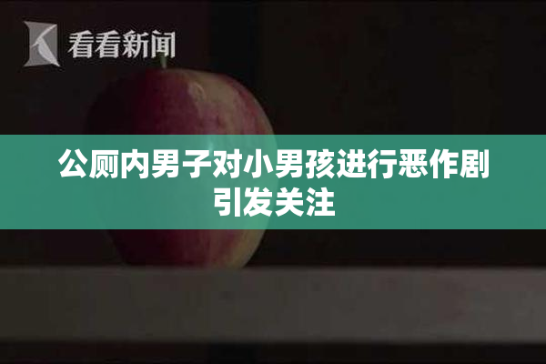 公厕内男子对小男孩进行恶作剧引发关注