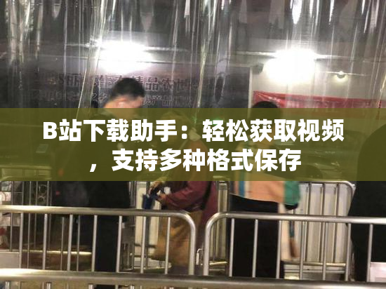 B站下载助手：轻松获取视频，支持多种格式保存