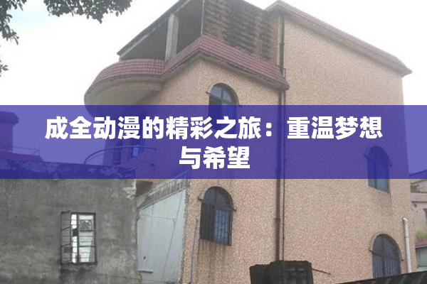 成全动漫的精彩之旅：重温梦想与希望