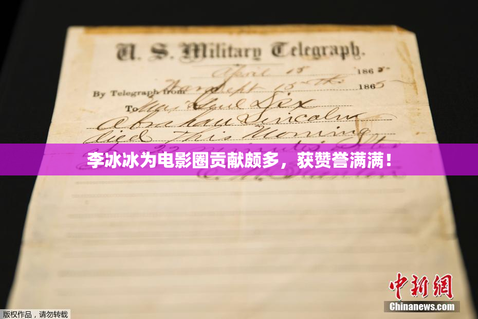 李冰冰为电影圈贡献颇多，获赞誉满满！