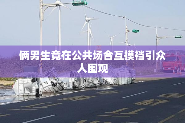 俩男生竟在公共场合互摸裆引众人围观