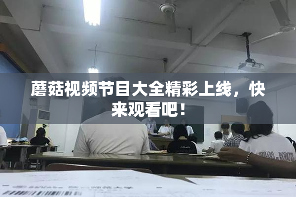 蘑菇视频节目大全精彩上线，快来观看吧！