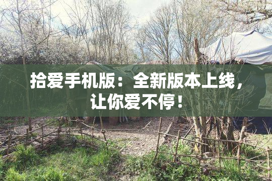 拾爱手机版：全新版本上线，让你爱不停！