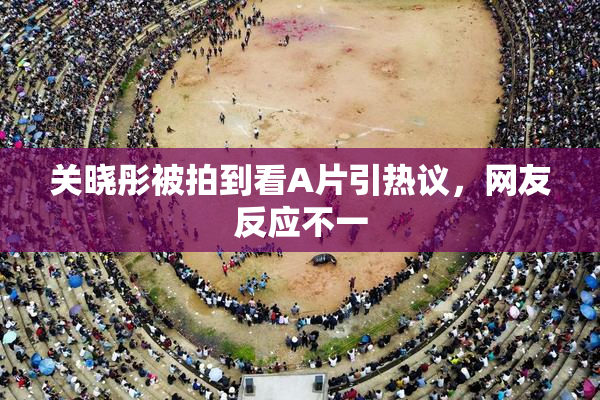 关晓彤被拍到看A片引热议，网友反应不一