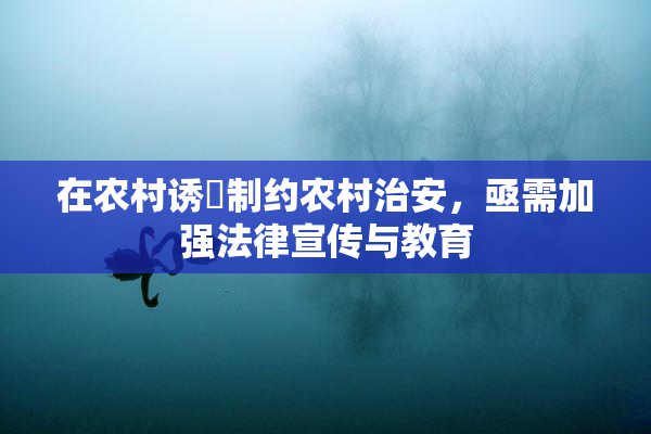 在农村诱奷制约农村治安，亟需加强法律宣传与教育