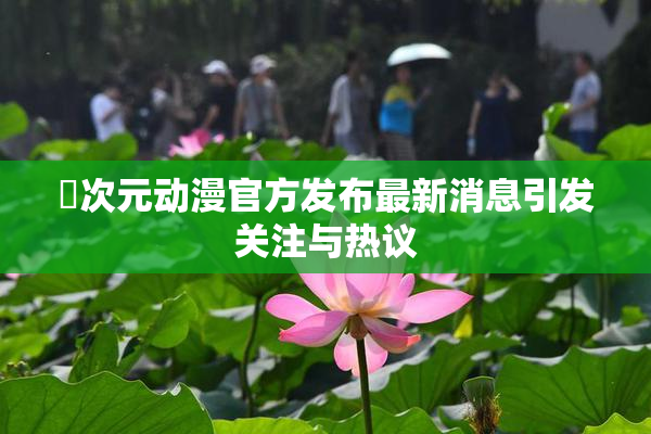 囧次元动漫官方发布最新消息引发关注与热议