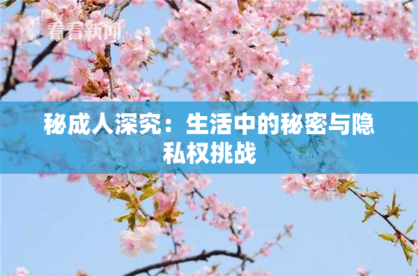 秘成人深究：生活中的秘密与隐私权挑战