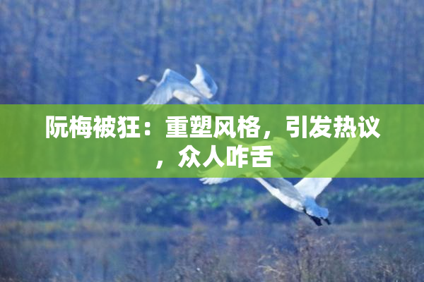 阮梅被狂：重塑风格，引发热议，众人咋舌