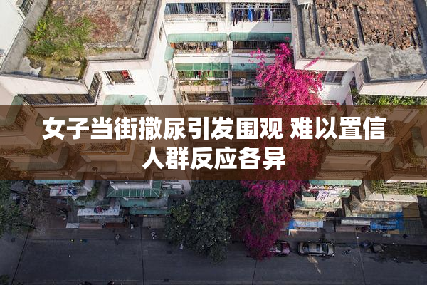 女子当街撒尿引发围观 难以置信人群反应各异