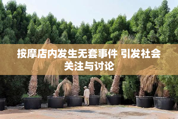 按摩店内发生无套事件 引发社会关注与讨论