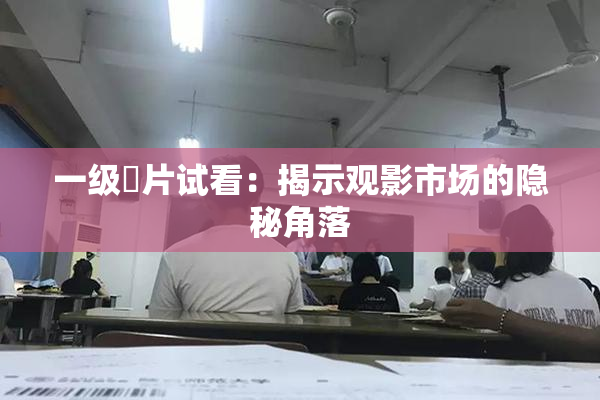 一级婬片试看：揭示观影市场的隐秘角落