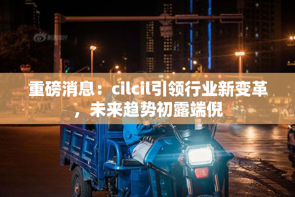 重磅消息：cilcil引领行业新变革，未来趋势初露端倪