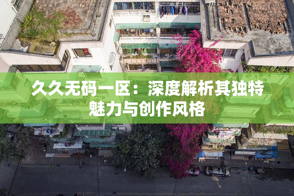久久无码一区：深度解析其独特魅力与创作风格