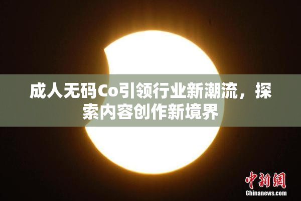 成人无码Co引领行业新潮流，探索内容创作新境界
