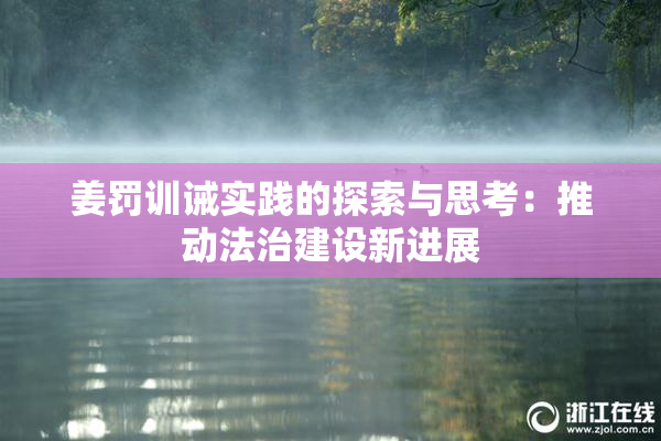 姜罚训诫实践的探索与思考：推动法治建设新进展