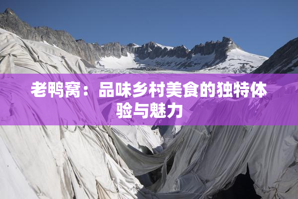 老鸭窝：品味乡村美食的独特体验与魅力