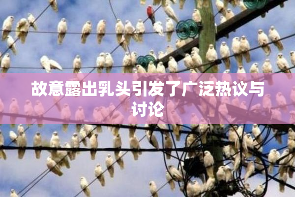 故意露出乳头引发了广泛热议与讨论