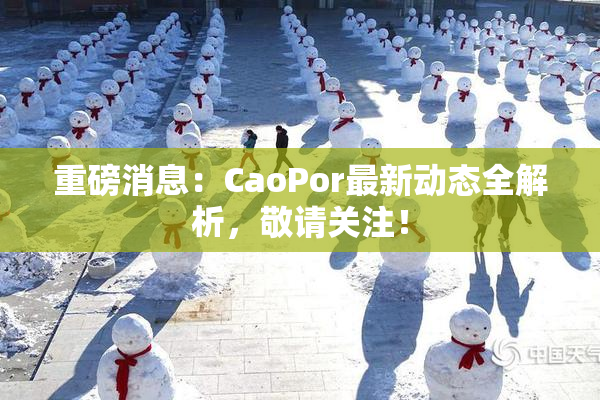 重磅消息：CaoPor最新动态全解析，敬请关注！
