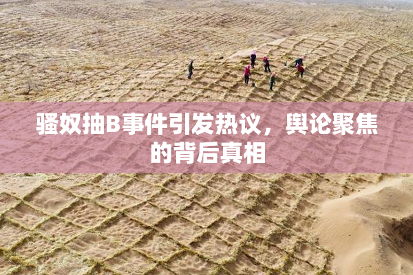 骚奴抽B事件引发热议，舆论聚焦的背后真相